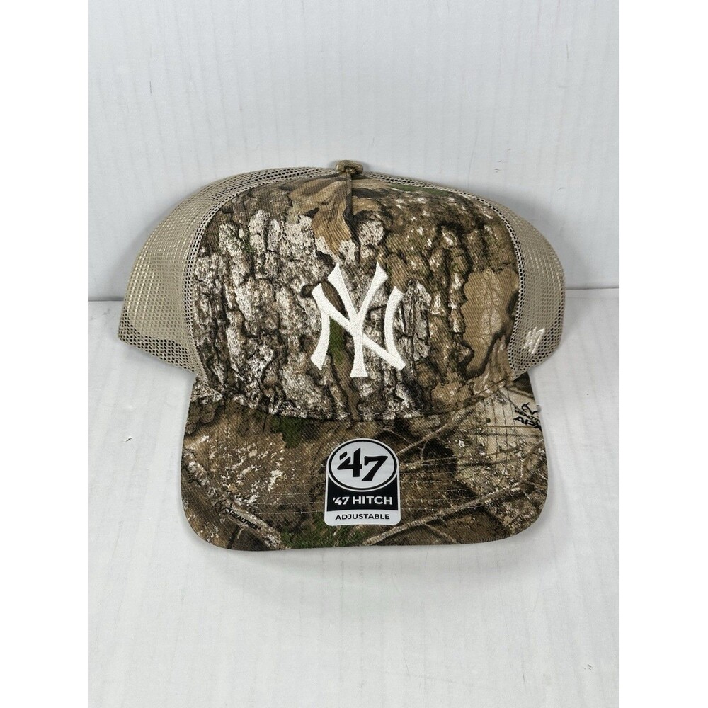 New York Yankees '47 Brand Hitch Camo RealTree APX Adjustable Trucker Hat Cap